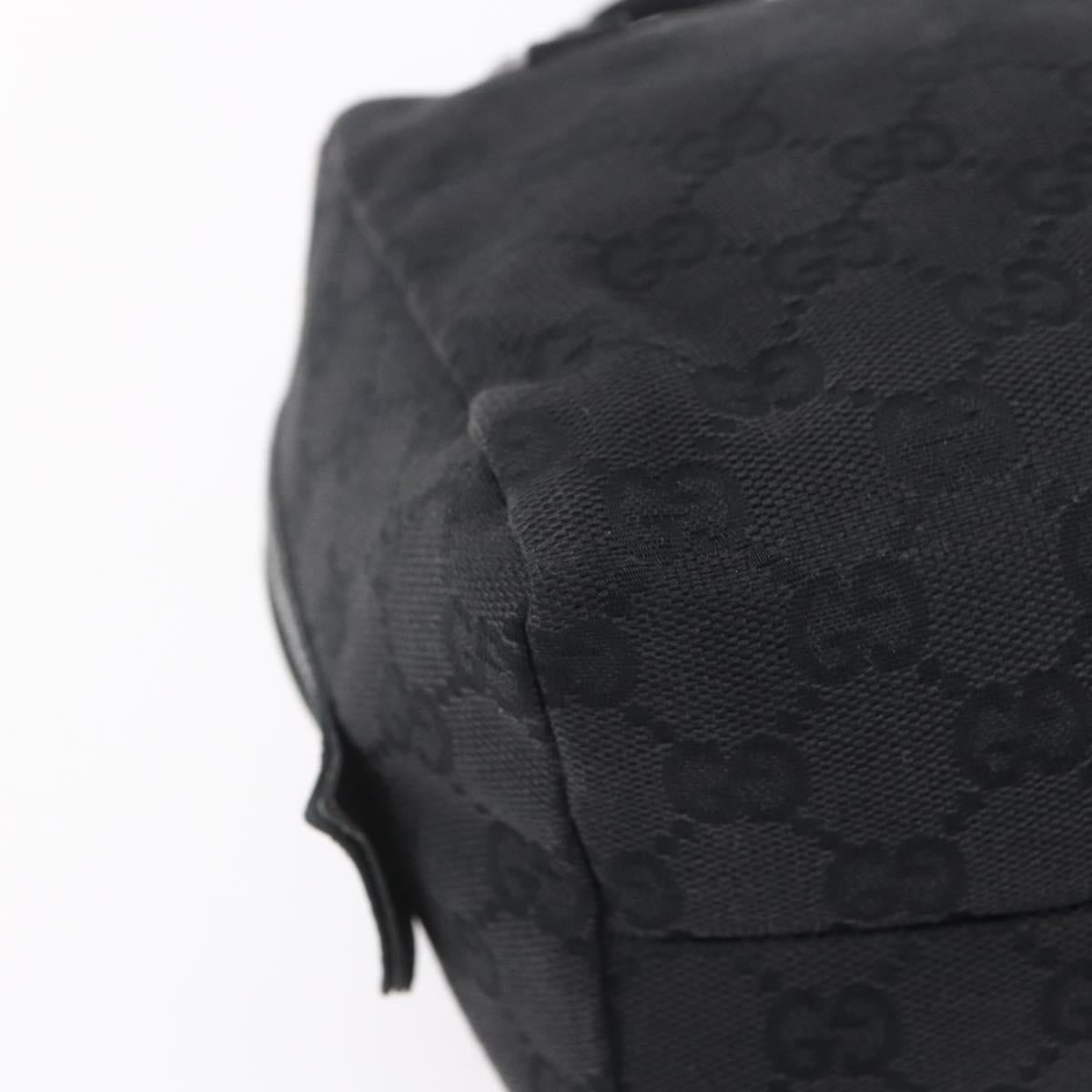 GUCCI GG Canvas Hand Bag Black 124542 Auth 151977