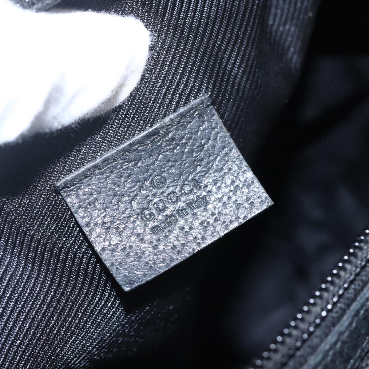 GUCCI GG Canvas Hand Bag Black 124542 Auth 151977