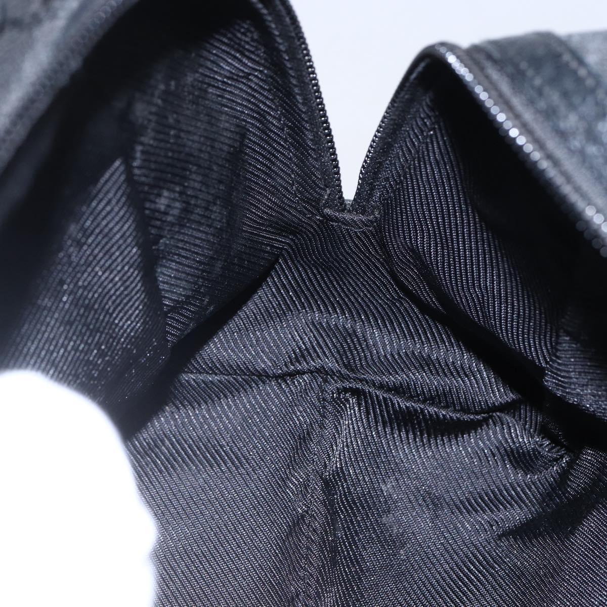 GUCCI GG Canvas Hand Bag Black 124542 Auth 151977