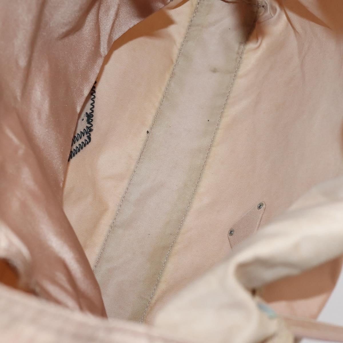 PRADA Shoulder Bag Nylon Patent 4 Set Pink Beige Navy Auth 151978