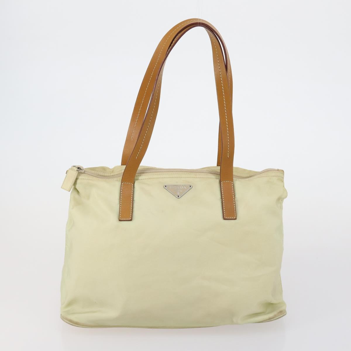 PRADA Shoulder Bag Nylon Patent 4 Set Pink Beige Navy Auth 151978