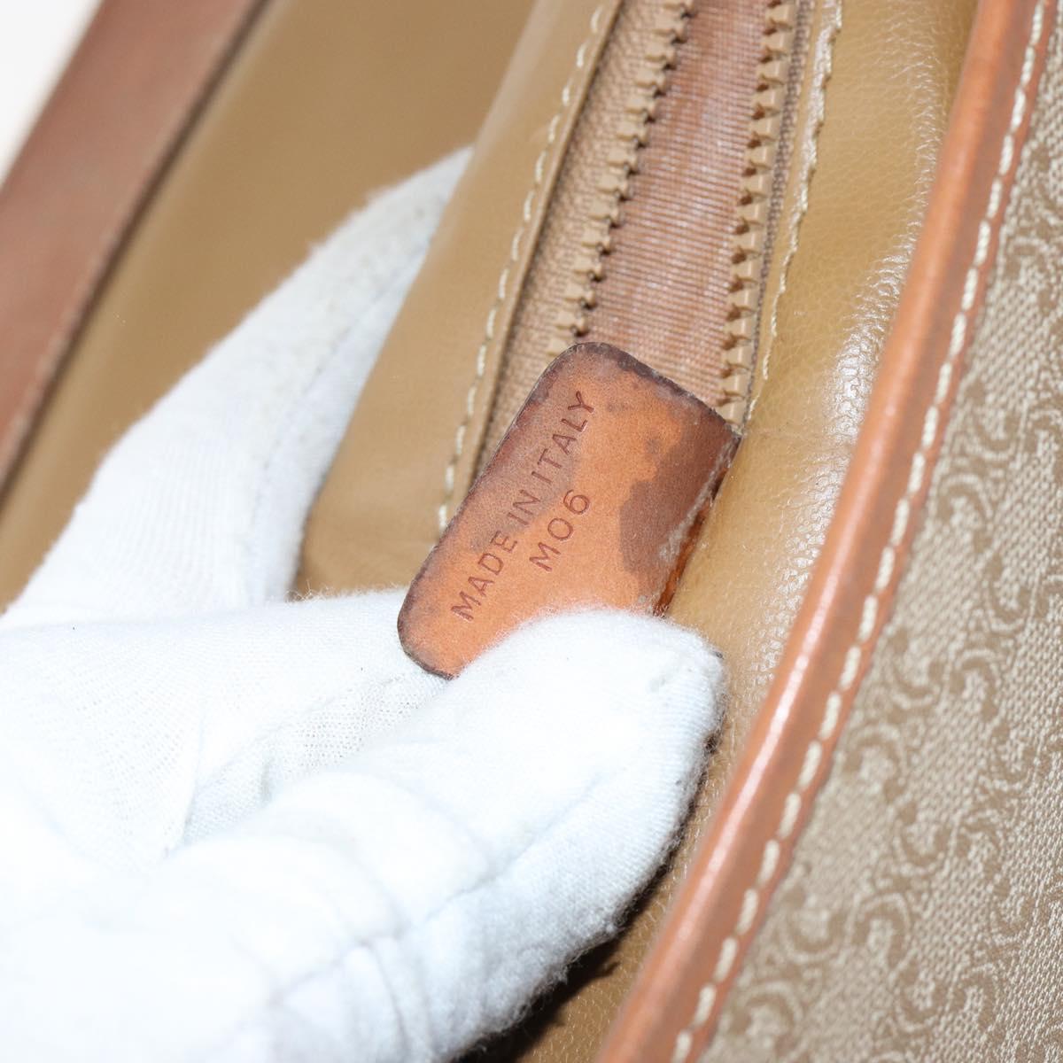 CELINE Macadam Canvas Shoulder Bag PVC Beige Auth 151980