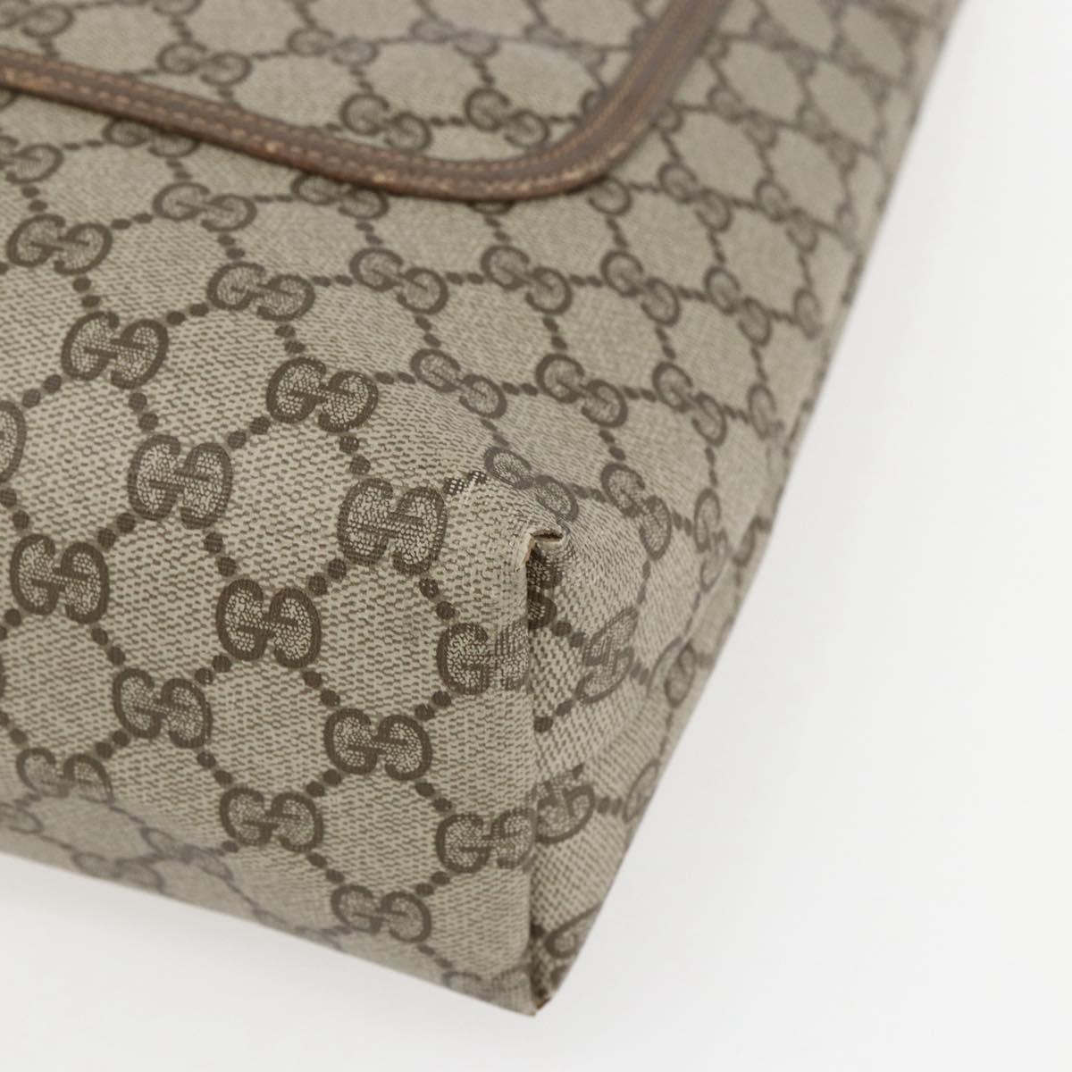 GUCCI GG Supreme Web Sherry Line Tote Bag PVC Beige Red 39 02 003 Auth 151981