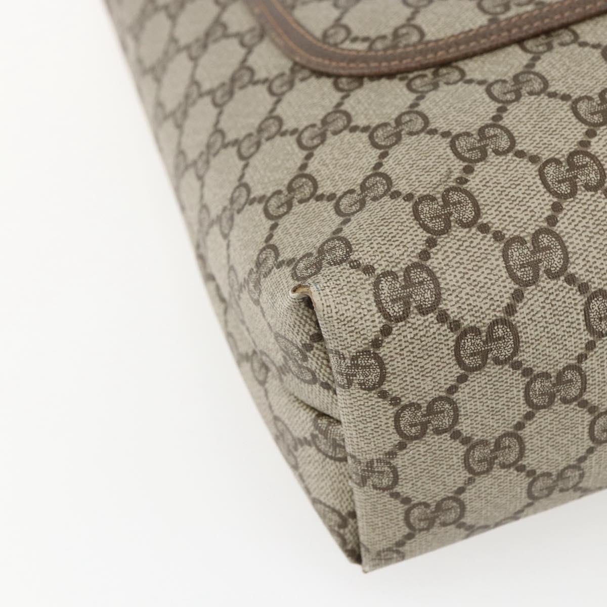 GUCCI GG Supreme Web Sherry Line Tote Bag PVC Beige Red 39 02 003 Auth 151981