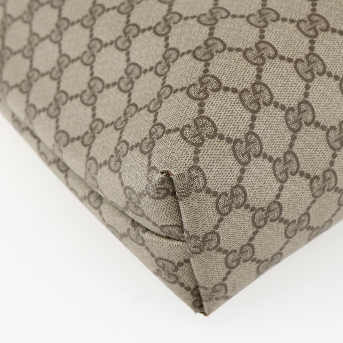 GUCCI GG Supreme Web Sherry Line Tote Bag PVC Beige Red 39 02 003 Auth 151981