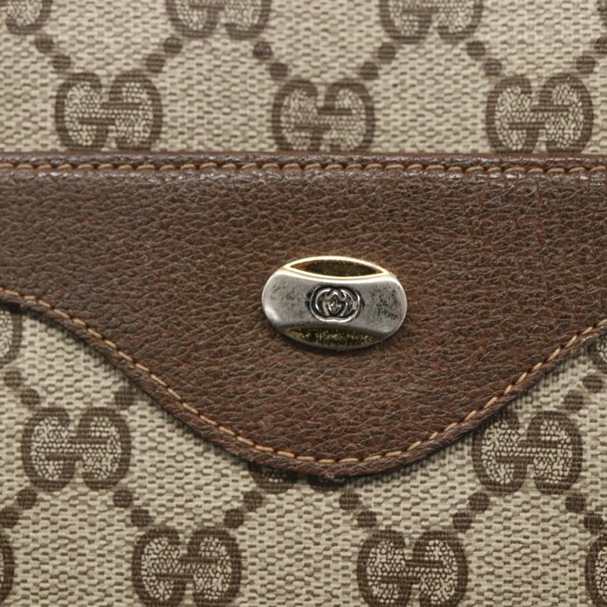 GUCCI GG Supreme Web Sherry Line Tote Bag PVC Beige Red 39 02 003 Auth 151981