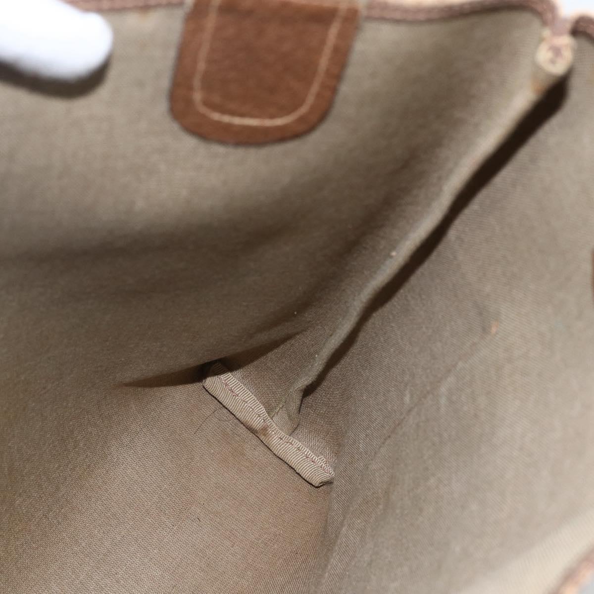 GUCCI GG Supreme Web Sherry Line Tote Bag PVC Beige Red 39 02 003 Auth 151981