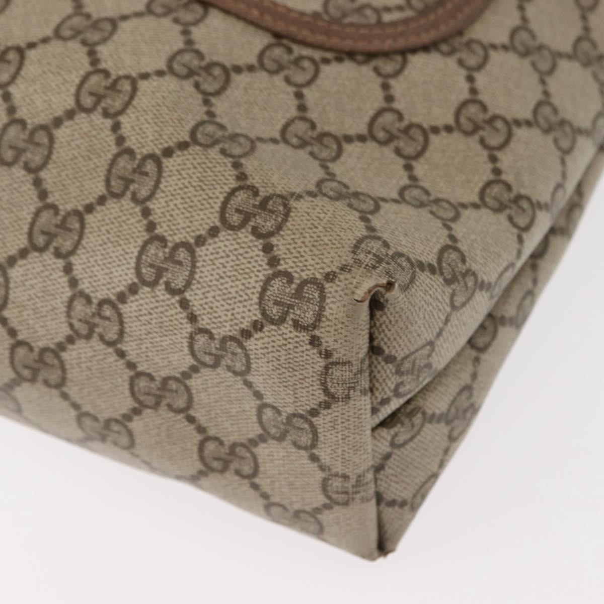 GUCCI GG Supreme Web Sherry Line Tote Bag PVC Beige 39 02 003 Auth 151982