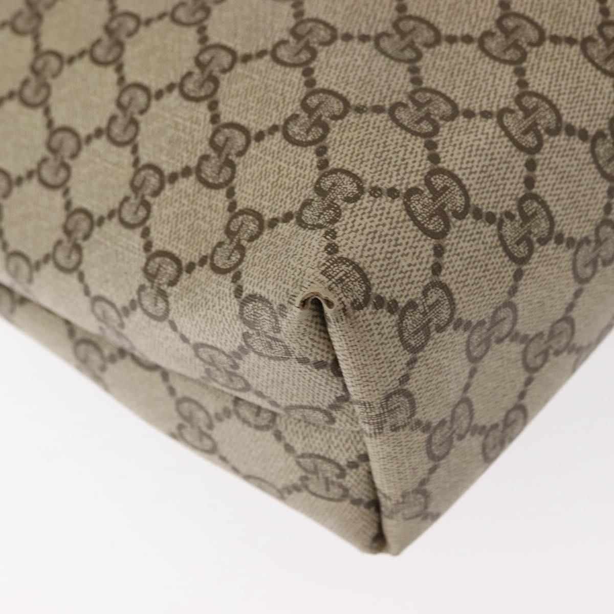 GUCCI GG Supreme Web Sherry Line Tote Bag PVC Beige 39 02 003 Auth 151982