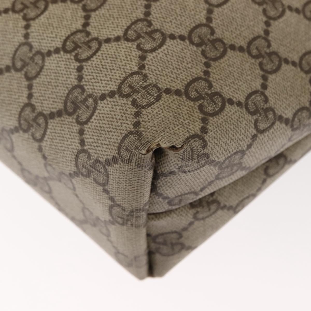 GUCCI GG Supreme Web Sherry Line Tote Bag PVC Beige 39 02 003 Auth 151982