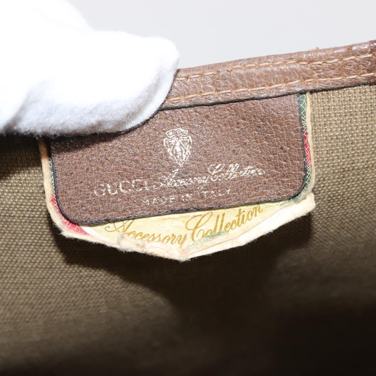 GUCCI GG Supreme Web Sherry Line Tote Bag PVC Beige 39 02 003 Auth 151982