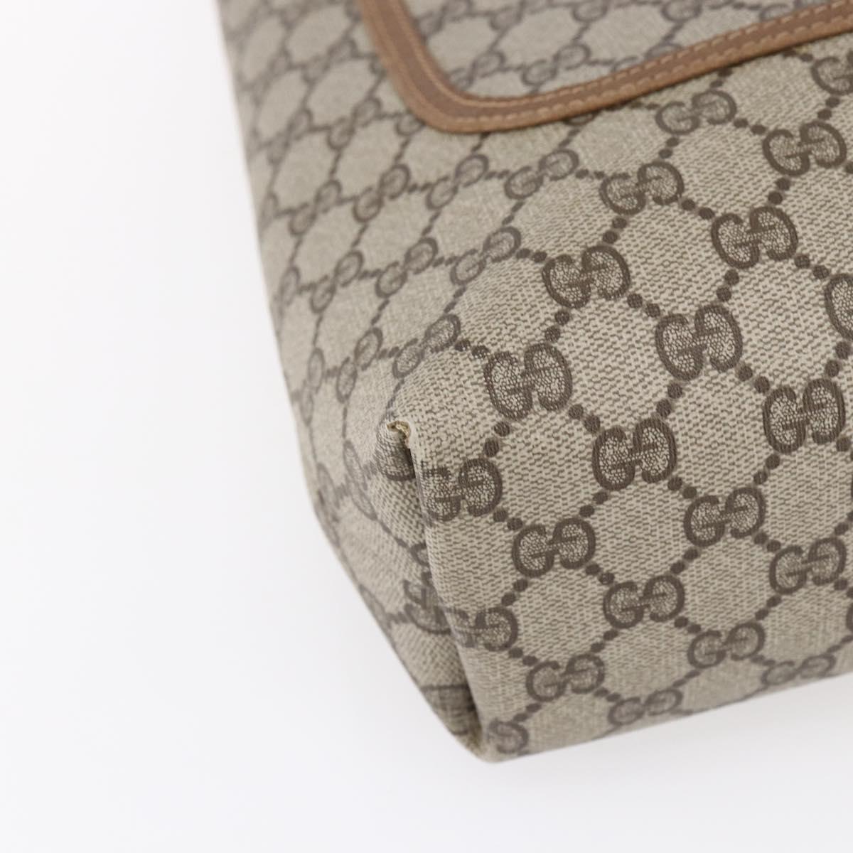GUCCI GG Supreme Web Sherry Line Tote Bag PVC Beige 40 02 003 Auth 151983
