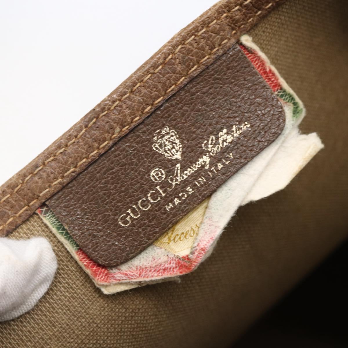 GUCCI GG Supreme Web Sherry Line Tote Bag PVC Beige 40 02 003 Auth 151983