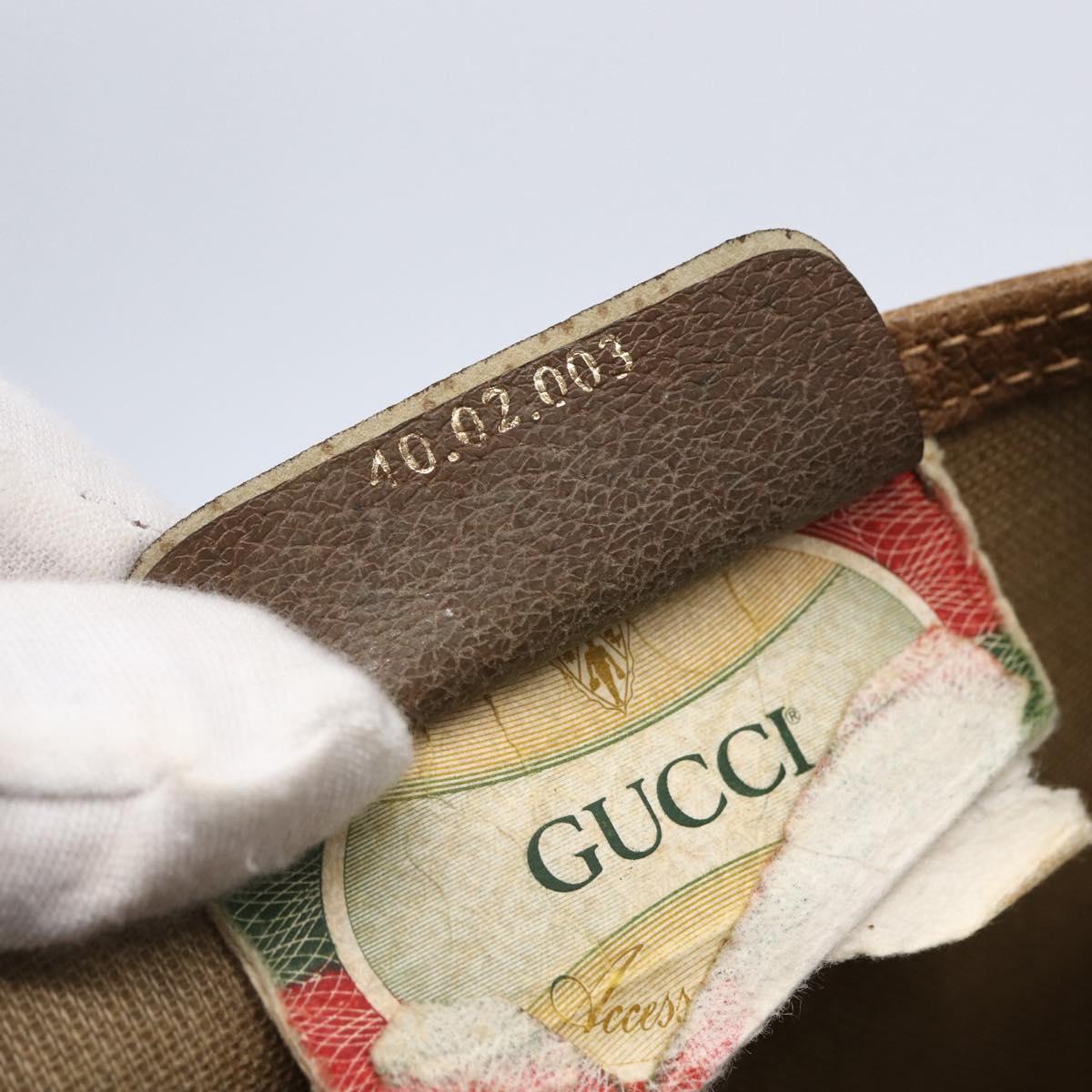 GUCCI GG Supreme Web Sherry Line Tote Bag PVC Beige 40 02 003 Auth 151983