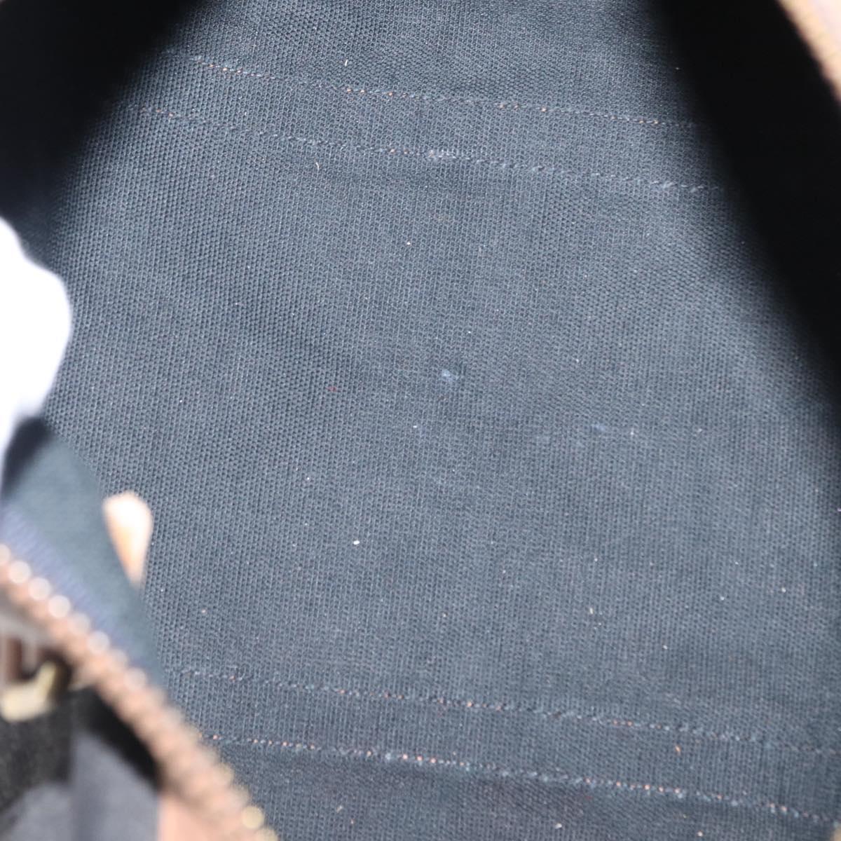 GUCCI Micro GG Canvas Boston Bag Black Gold Auth 151992