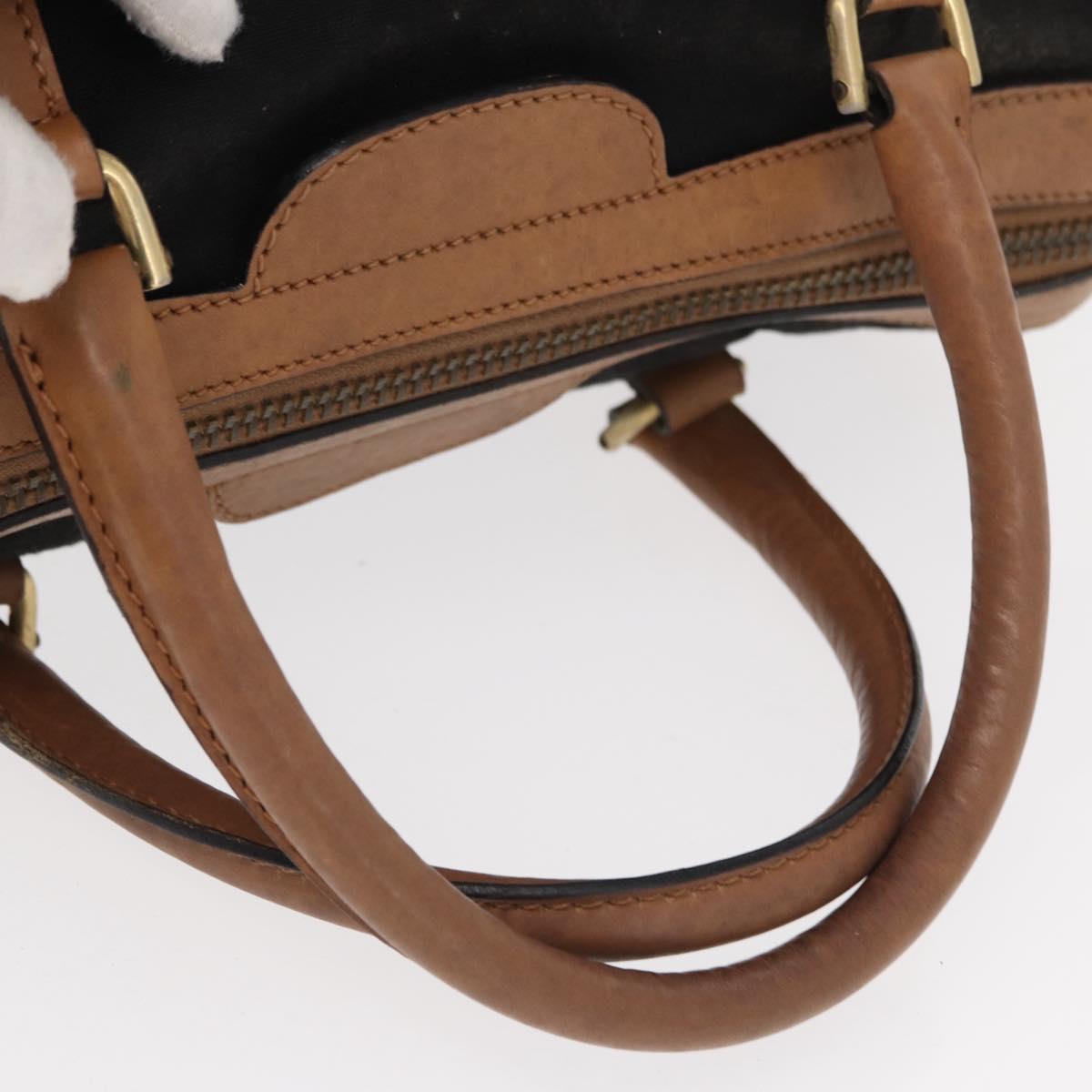 GUCCI Micro GG Canvas Boston Bag Black Gold Auth 151992