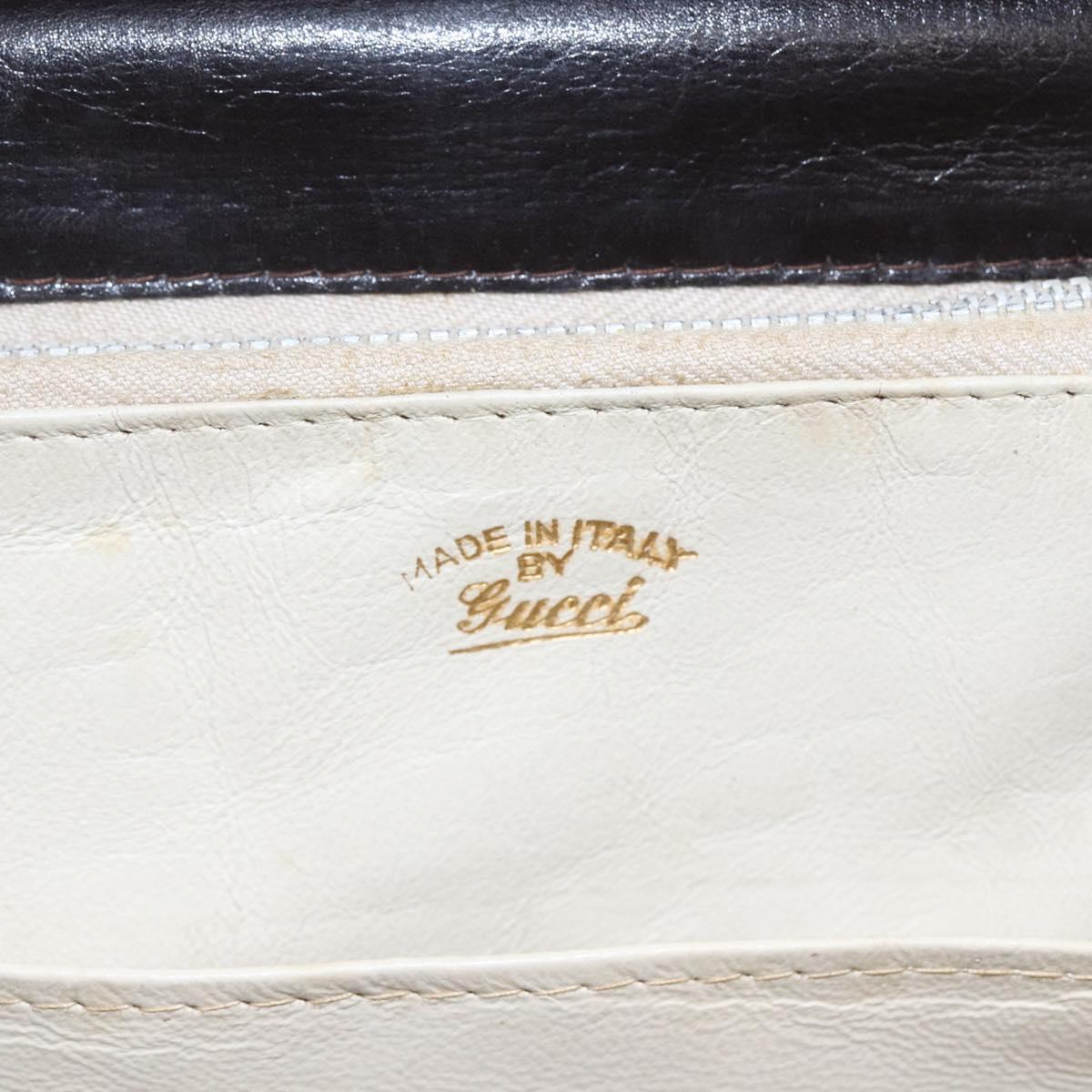 GUCCI GG Supreme Shoulder Bag PVC Beige Gold Auth 152000