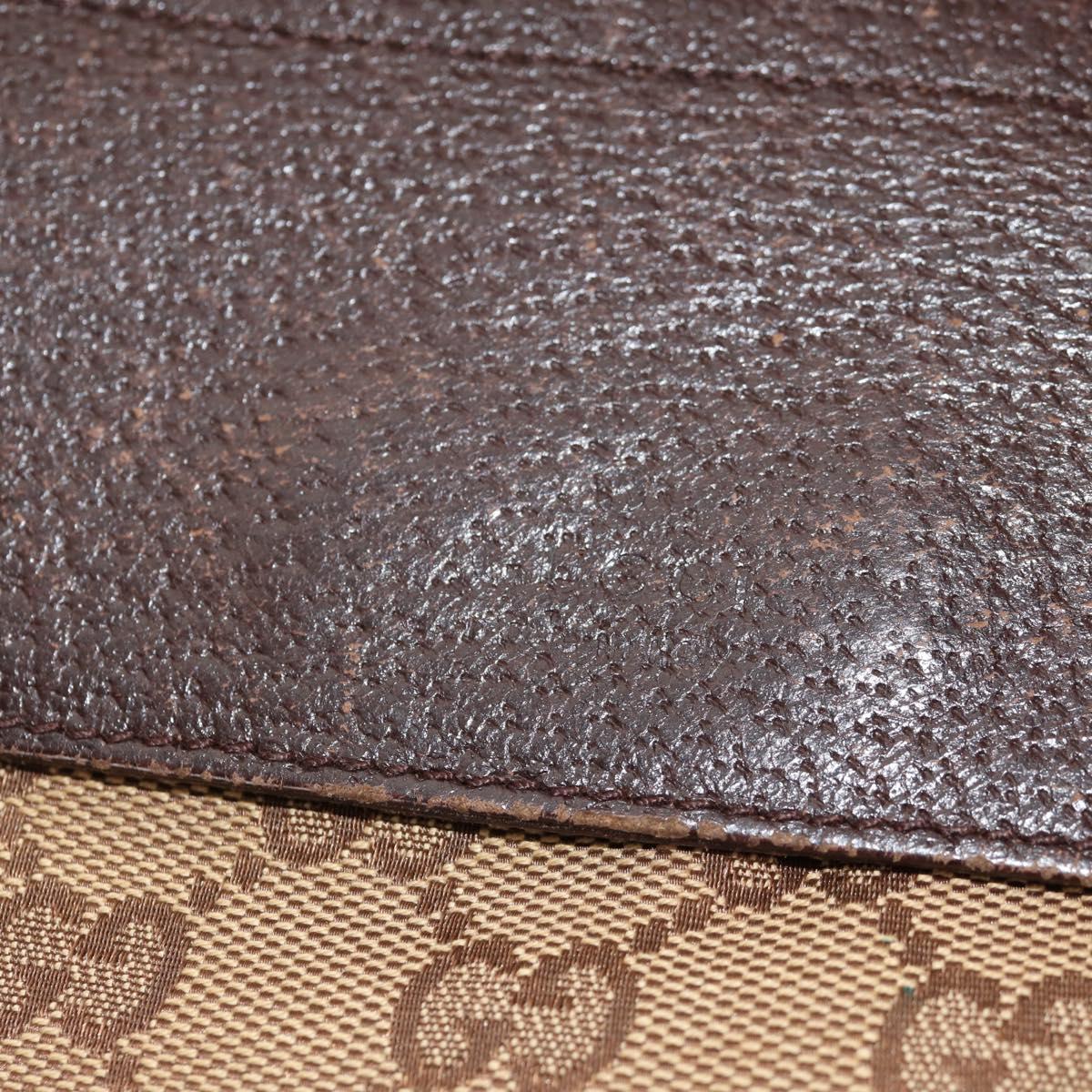 GUCCI GG Canvas Waist Bag Beige Silver 28566 Auth 152001