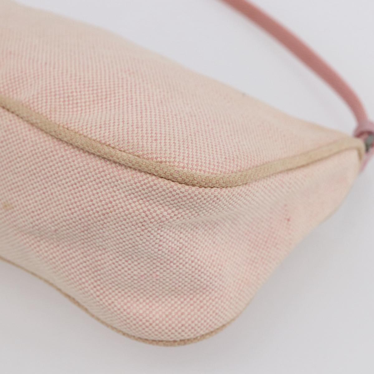 PRADA Sports Accessory Pouch Canvas Pink Auth 152004