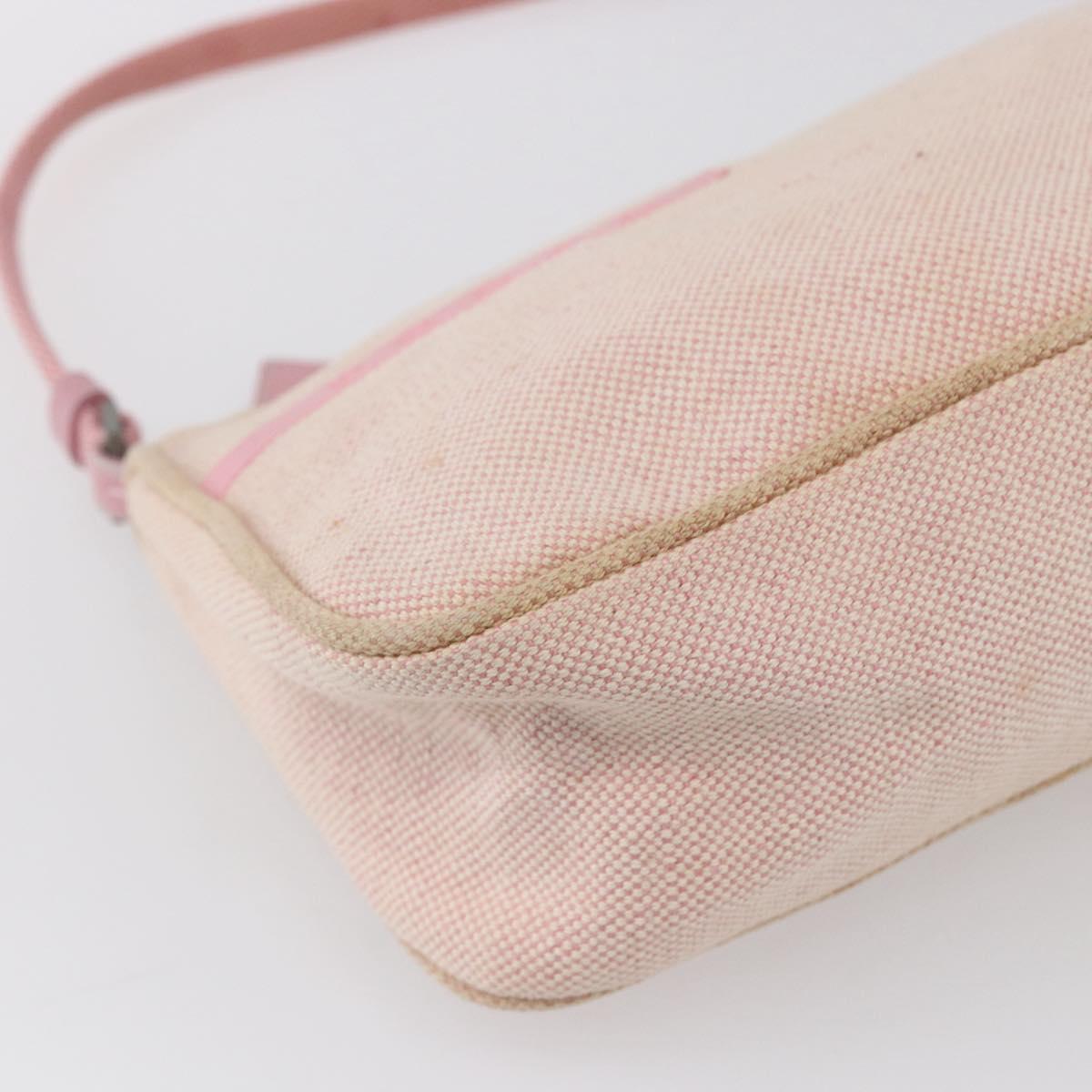 PRADA Sports Accessory Pouch Canvas Pink Auth 152004