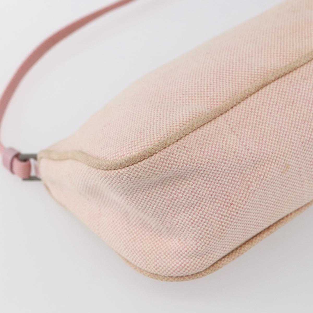 PRADA Sports Accessory Pouch Canvas Pink Auth 152004
