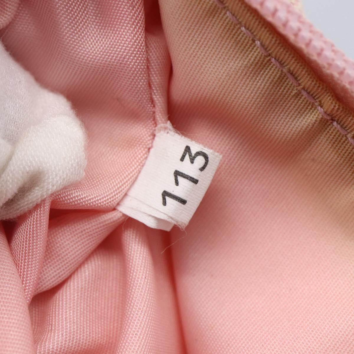 PRADA Sports Accessory Pouch Canvas Pink Auth 152004