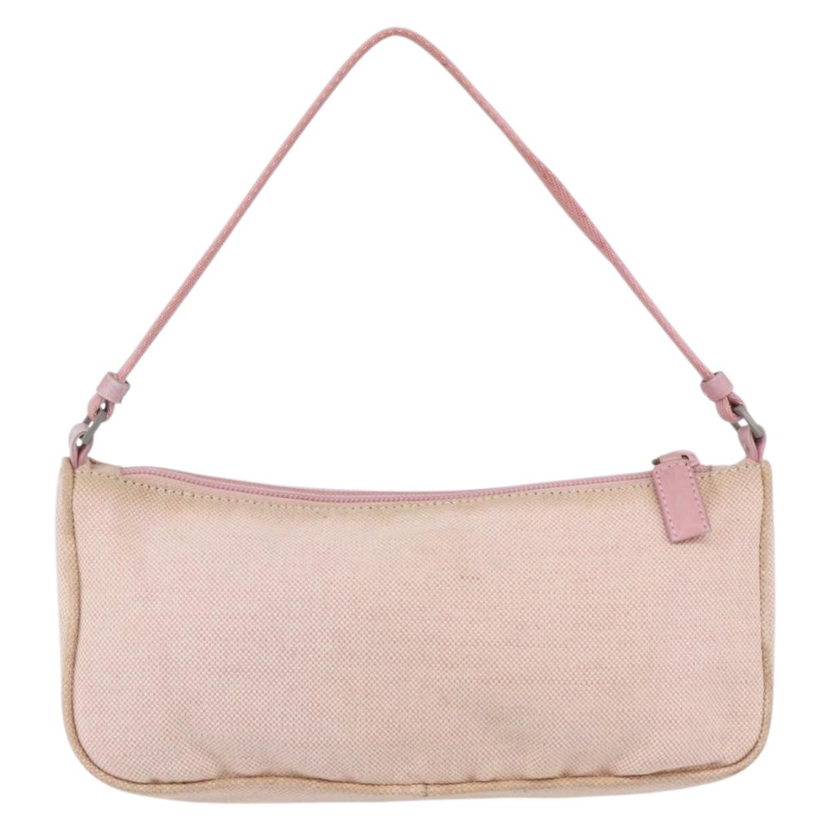 PRADA Sports Accessory Pouch Canvas Pink Auth 152004