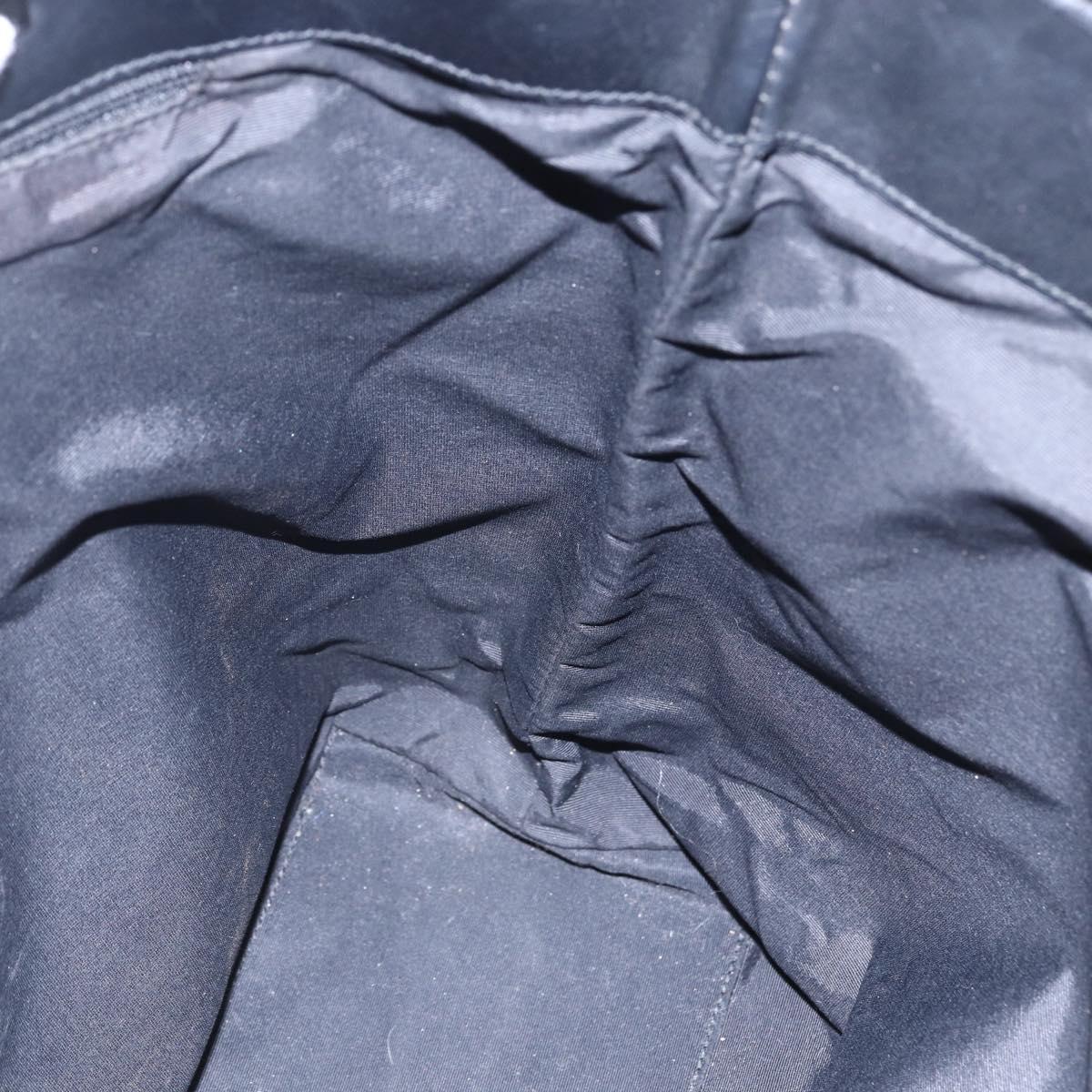 GUCCI GG Canvas Tote Bag Black Silver 31243 Auth 152006