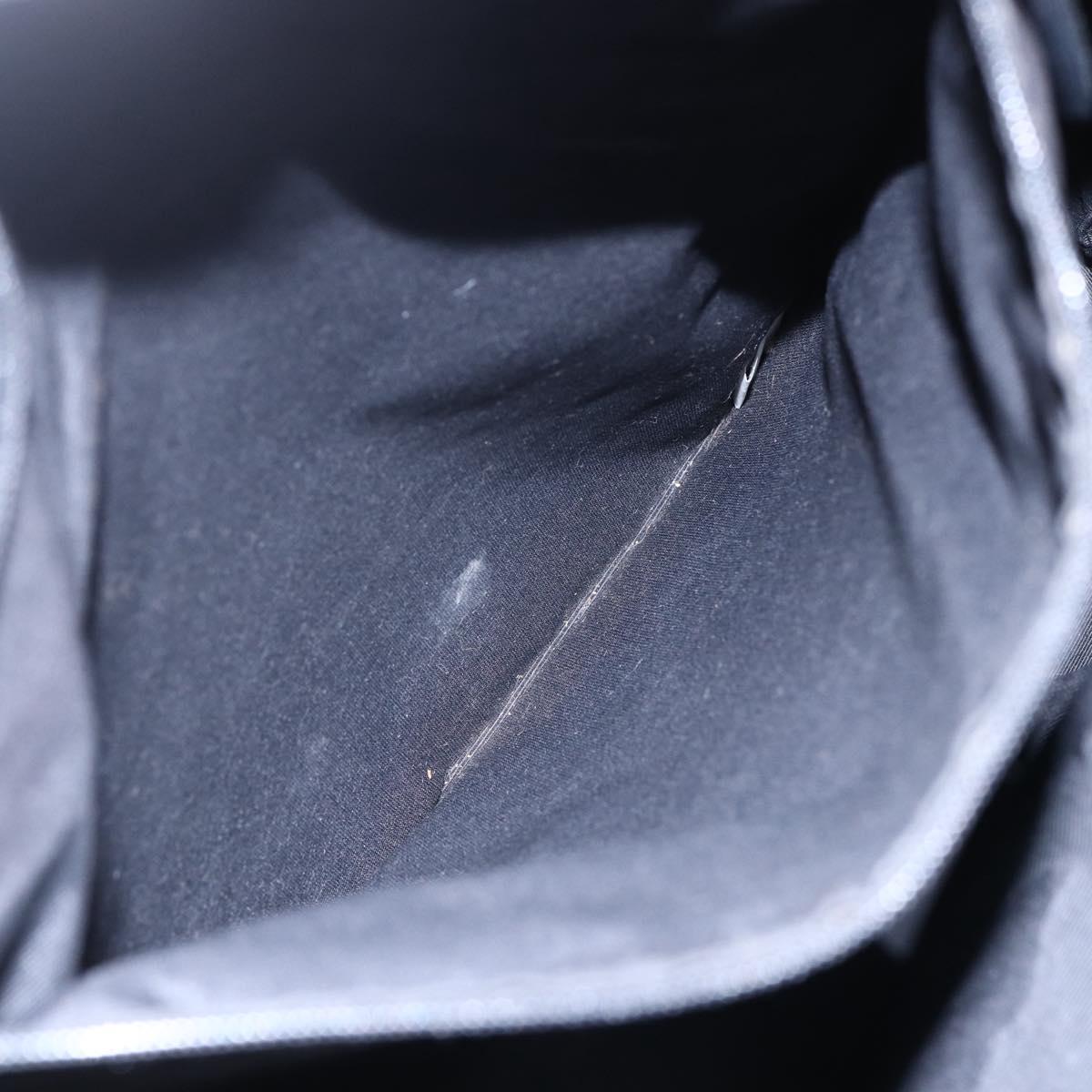 GUCCI GG Canvas Tote Bag Black Silver 31243 Auth 152006