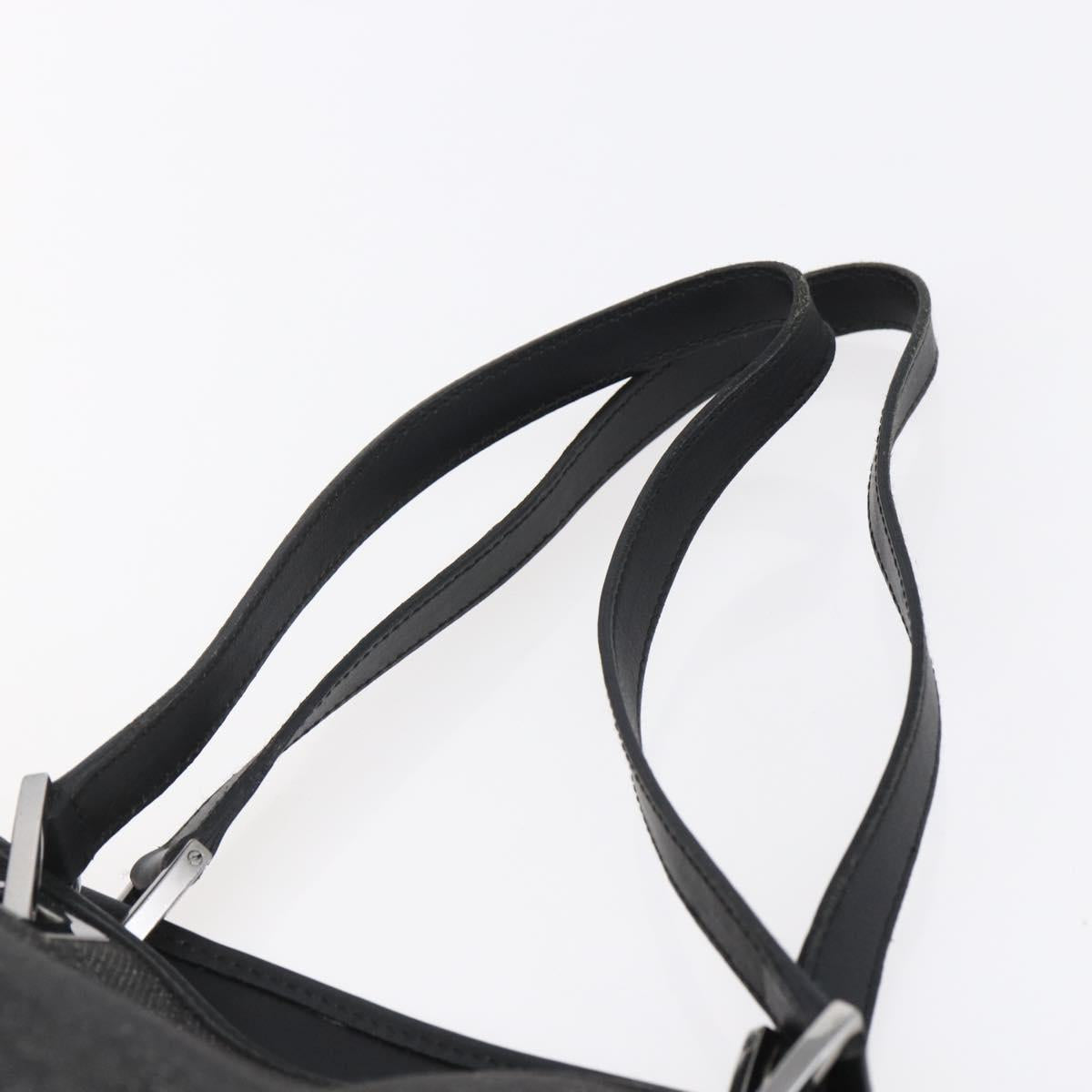 GUCCI GG Canvas Tote Bag Black Silver 31243 Auth 152006