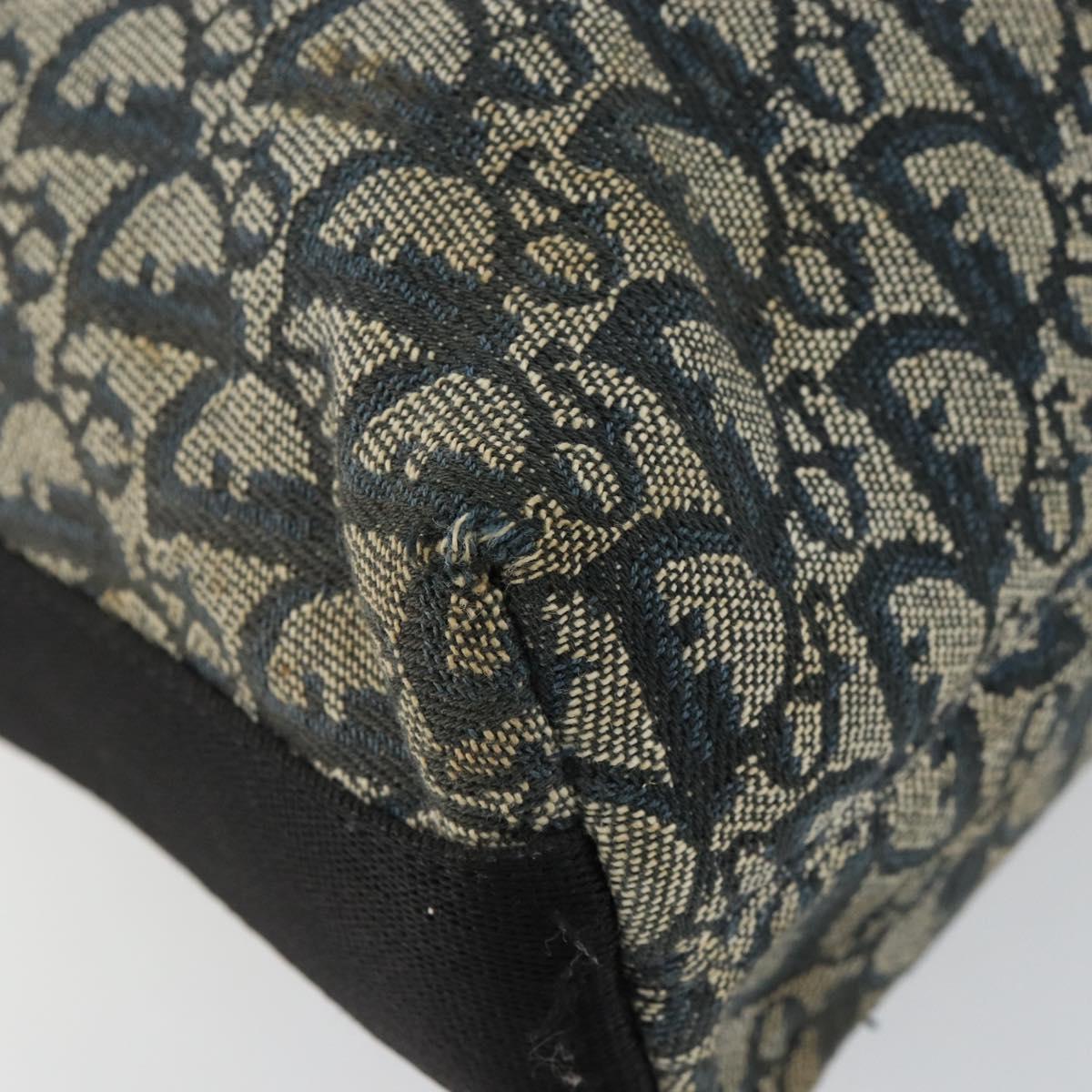 Christian Dior Trotter Canvas Shoulder Bag Navy Auth 152007
