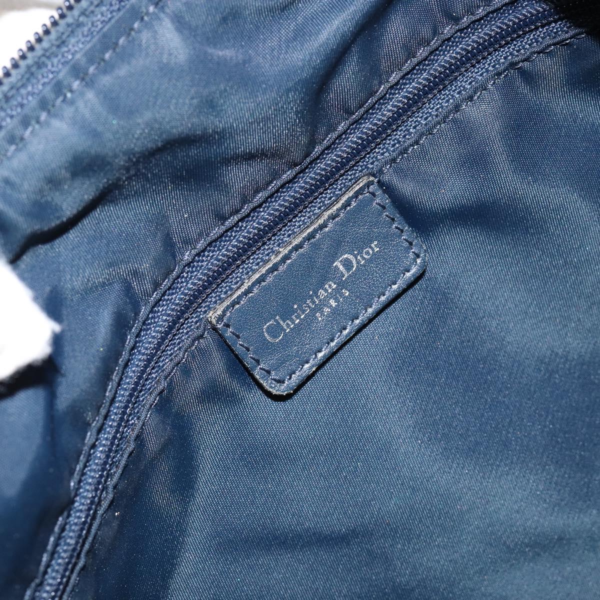 Christian Dior Trotter Canvas Shoulder Bag Navy Auth 152007