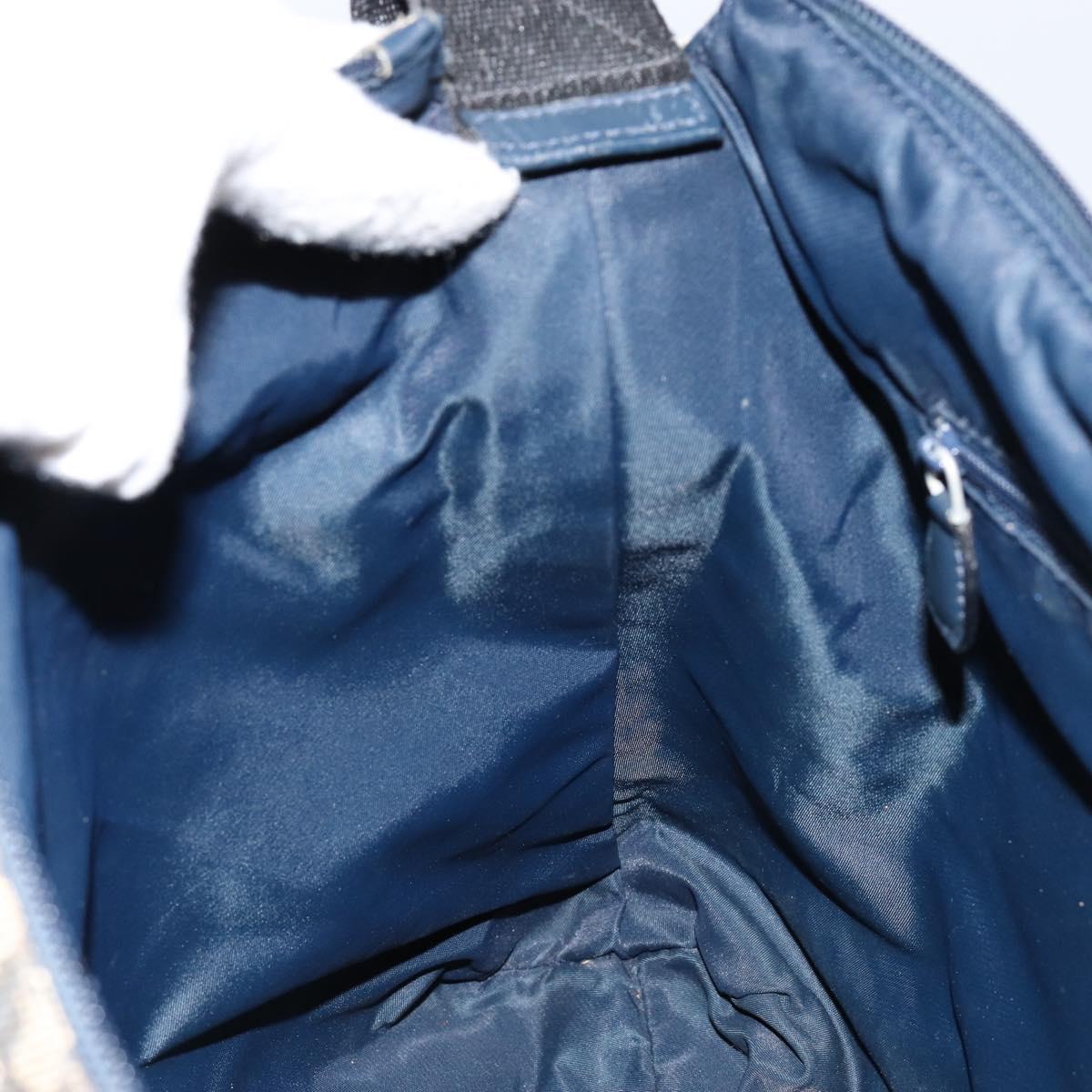 Christian Dior Trotter Canvas Shoulder Bag Navy Auth 152007