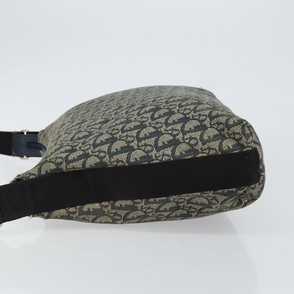 Christian Dior Trotter Canvas Shoulder Bag Navy Auth 152007