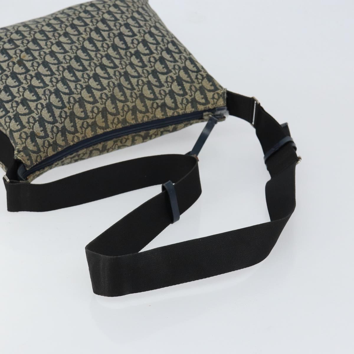 Christian Dior Trotter Canvas Shoulder Bag Navy Auth 152007