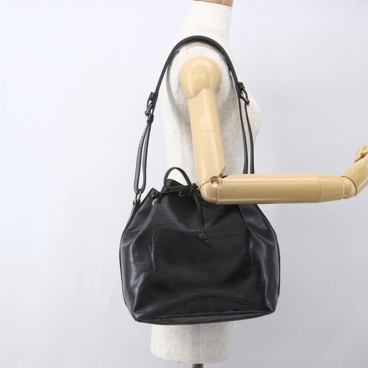 LOUIS VUITTON Epi Petit Noe Shoulder Bag Black M44102 LV Auth 152009