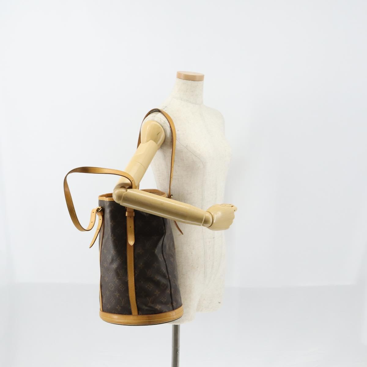 LOUIS VUITTON Monogram Bucket GM Shoulder Bag M42236 LV Auth 152014