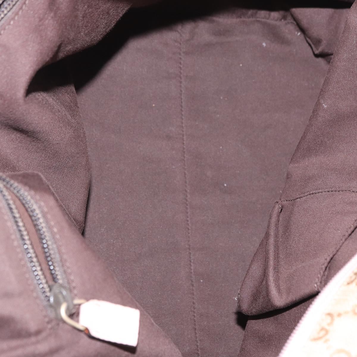 GUCCI GG Canvas Sherry Line Tote Bag Beige Pink 131230 Auth 152017