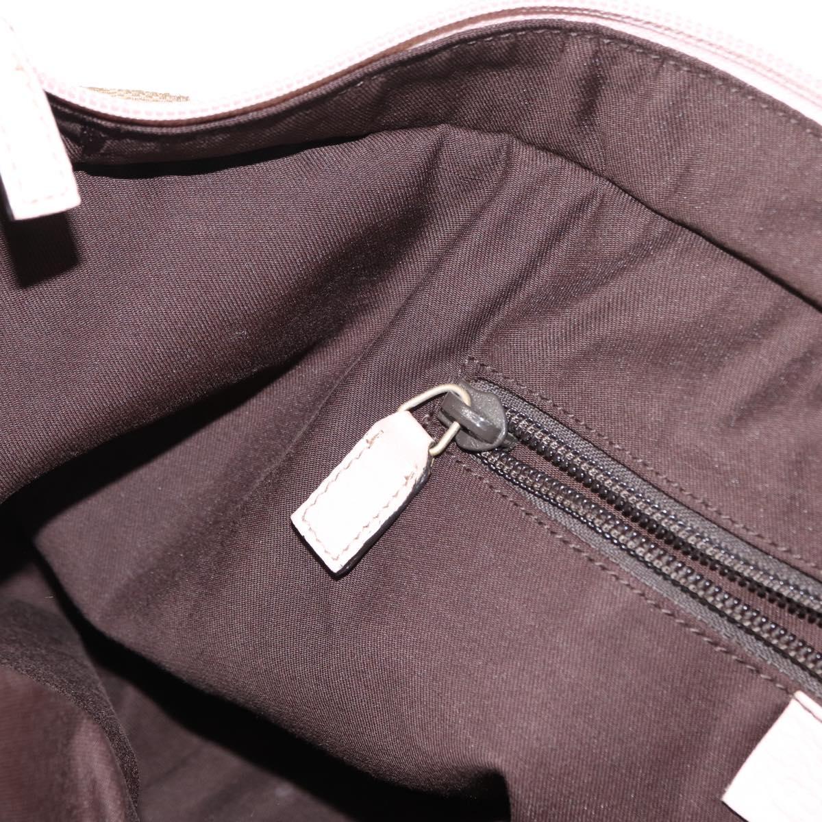 GUCCI GG Canvas Sherry Line Tote Bag Beige Pink 131230 Auth 152017