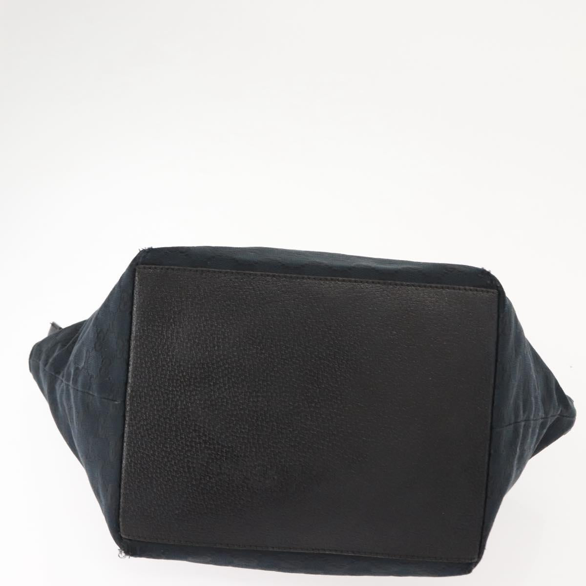 GUCCI GG Canvas Web Sherry Line Tote Bag Black Red 131230 Auth 152018