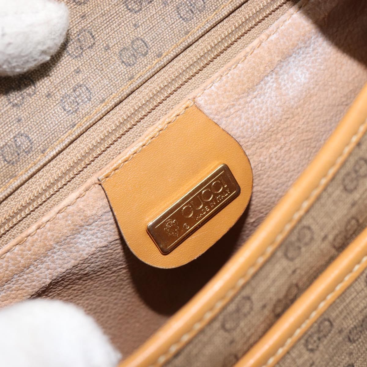 GUCCI Micro GG Supreme Shoulder Bag PVC Beige Gold 007 115 0107 Auth 152019