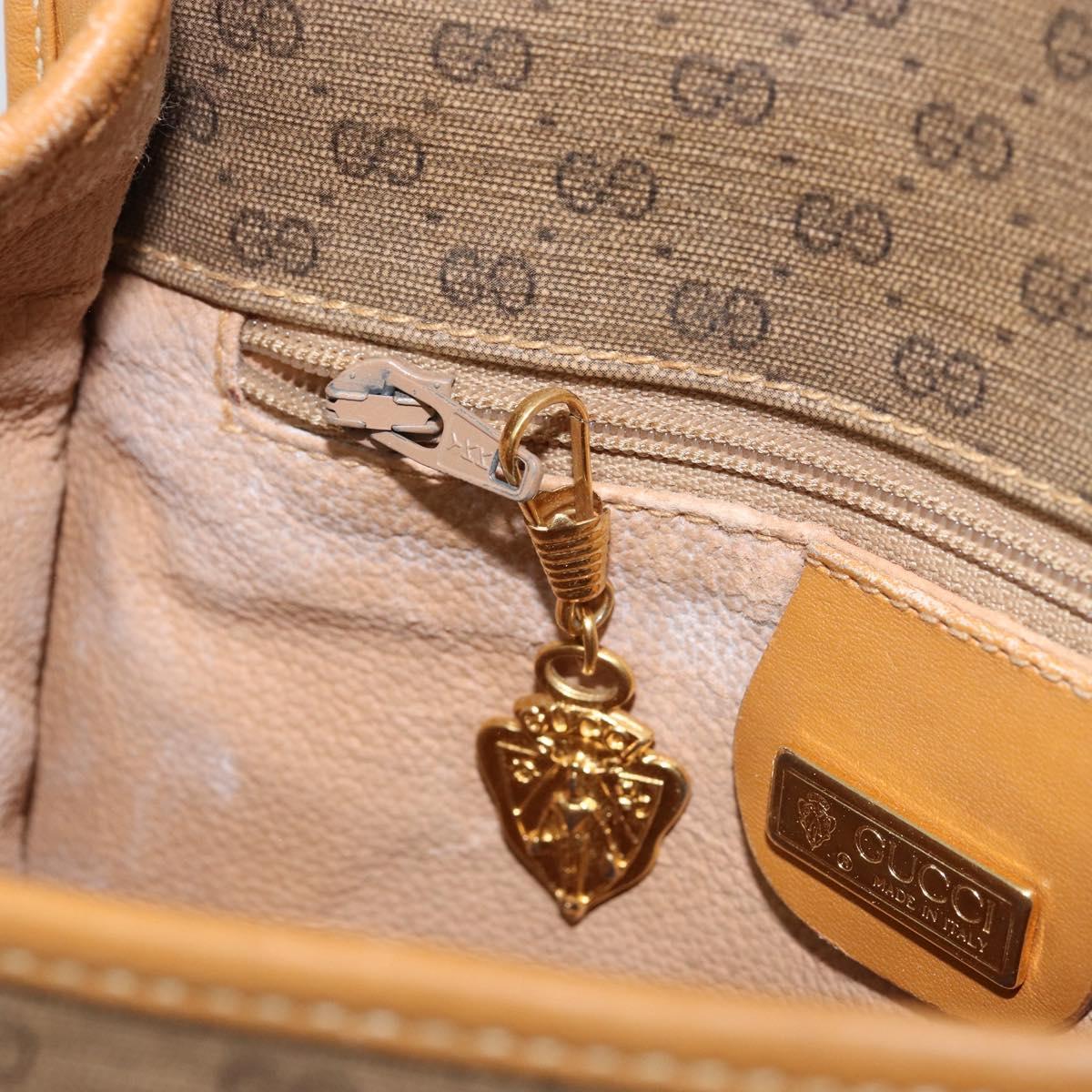 GUCCI Micro GG Supreme Shoulder Bag PVC Beige Gold 007 115 0107 Auth 152019