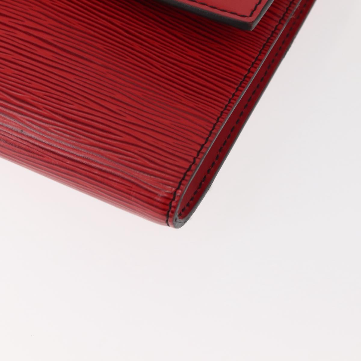 LOUIS VUITTON Epi Pochette Envelope Clutch Bag Red M52587 LV Auth 152020