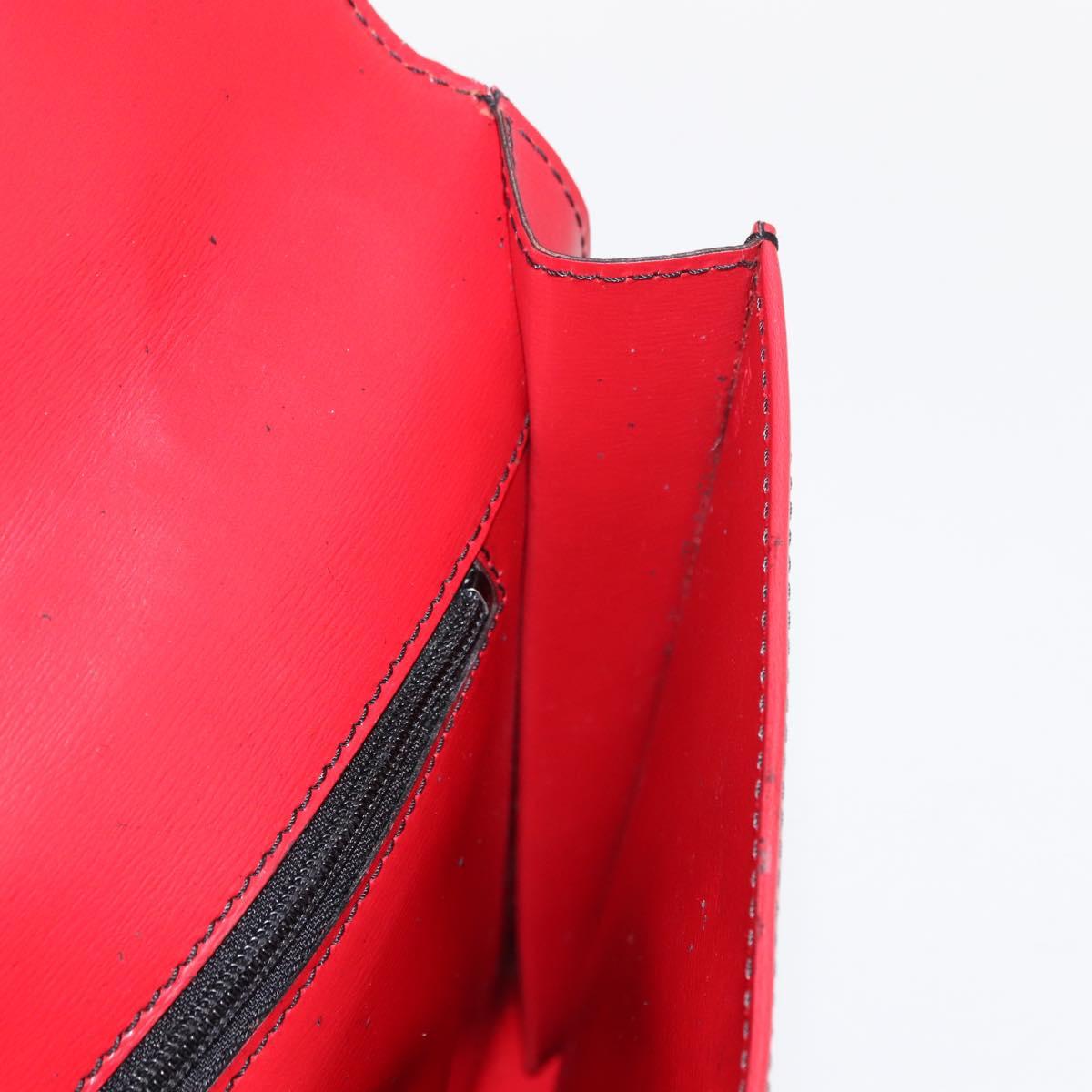 LOUIS VUITTON Epi Pochette Envelope Clutch Bag Red M52587 LV Auth 152020