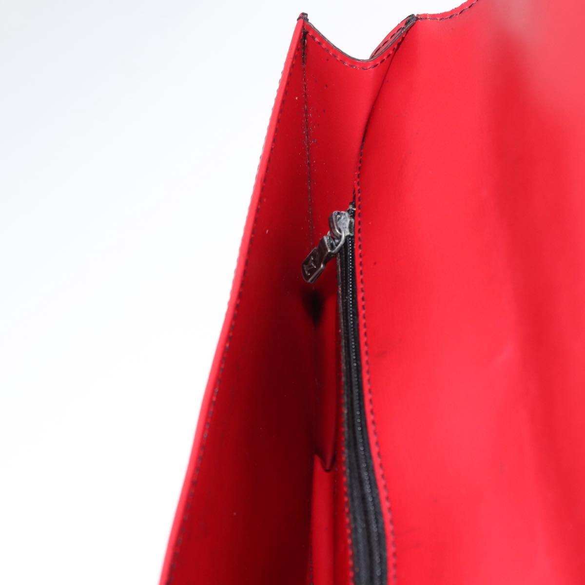 LOUIS VUITTON Epi Pochette Envelope Clutch Bag Red M52587 LV Auth 152020