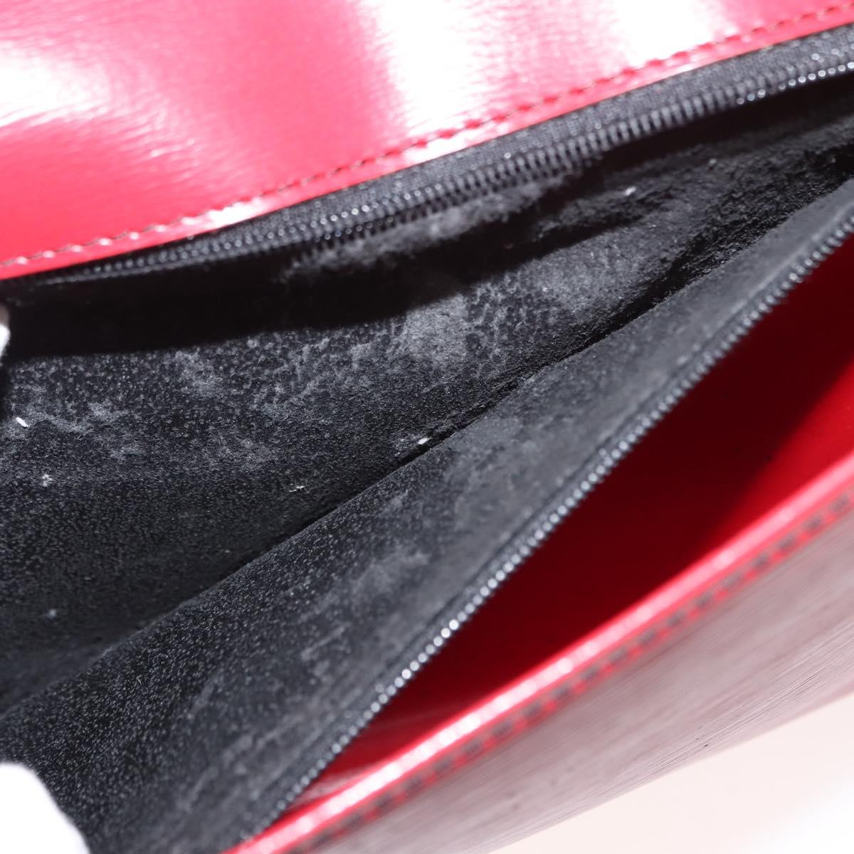 LOUIS VUITTON Epi Pochette Envelope Clutch Bag Red M52587 LV Auth 152020