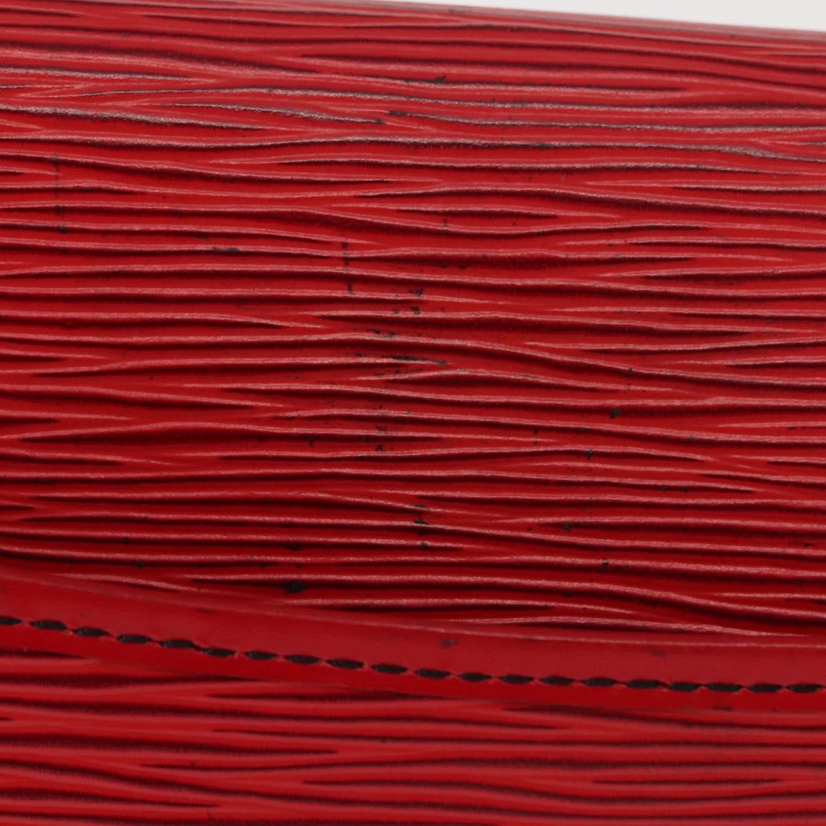 LOUIS VUITTON Epi Pochette Envelope Clutch Bag Red M52587 LV Auth 152020