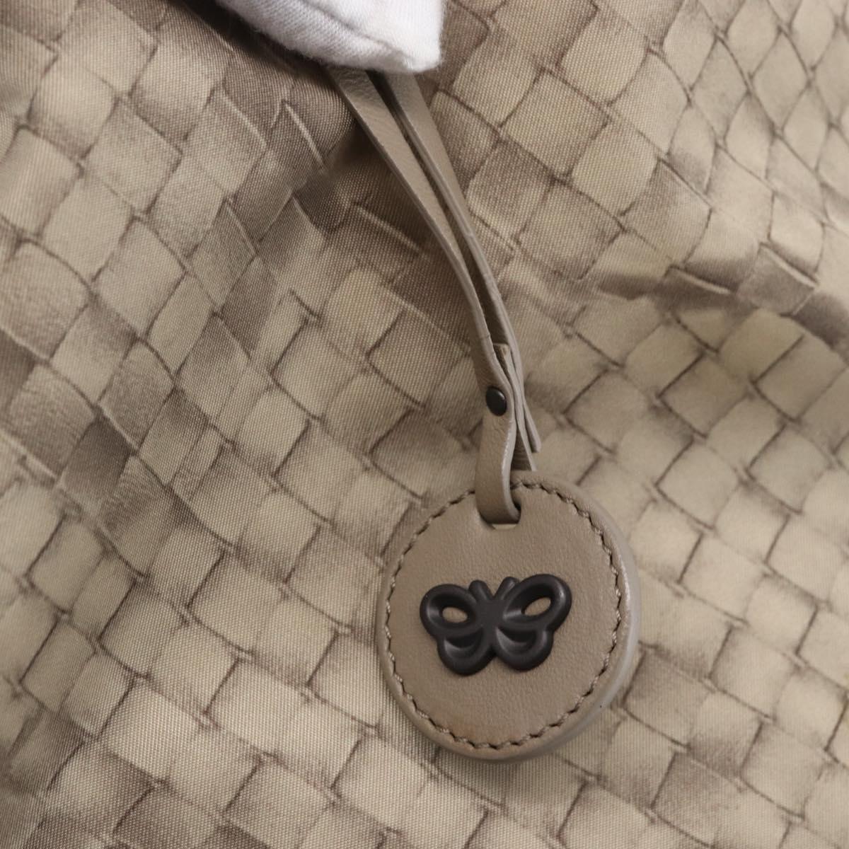 BOTTEGA VENETA Tote Bag Nylon Beige Auth 152022