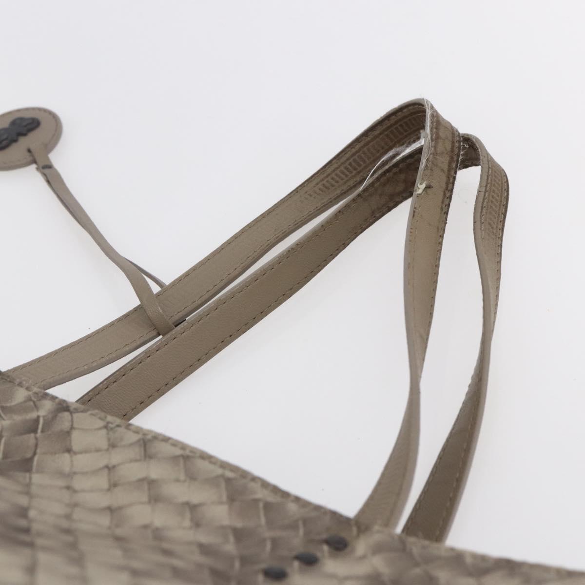 BOTTEGA VENETA Tote Bag Nylon Beige Auth 152022