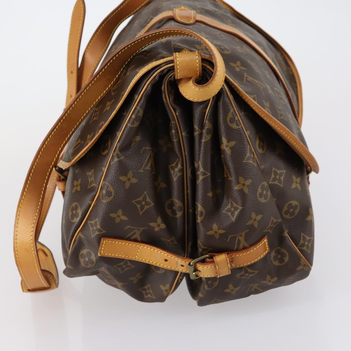 LOUIS VUITTON Monogram Saumur 35 Shoulder Bag M42254 LV Auth 152023